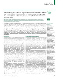 Regional cooperation