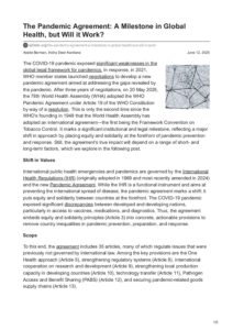 ejiltalk.org-The Pandemic Agreement A Milestone in Global Health but Will it Work